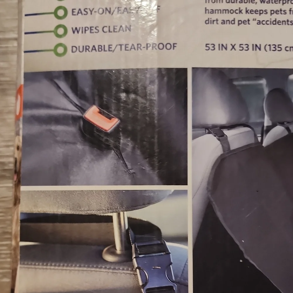 Waterproof Dog Car Seat Cover - Black